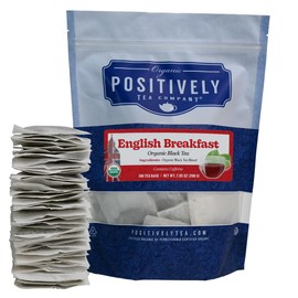 Organic Positively Tea Company, English Breakfast Black Tea Bags, 100 Count