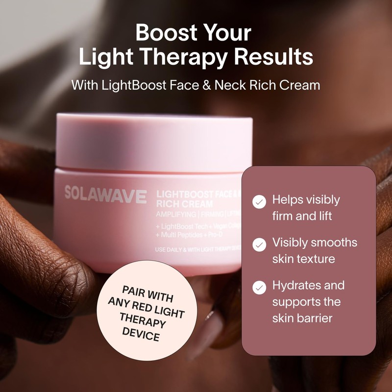 Solawave LightBoost Rich Cream for Face & Neck | Boosts