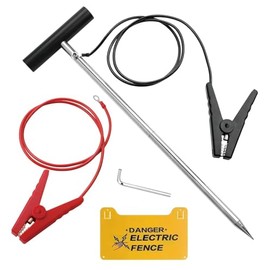 Ground Rod and Electric Fence Jumper Leads Cable with Alligator Clip
