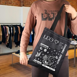 Zodiac Sign Gift 12 Constellation Birthday Gift for Astrology Lover Horoscope Tote Bag (LEO CA Tote Bag)