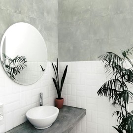 Urban Decor MagicWood Peel and Stick Vinyl Wall Panel (Concrete) 10pcs/10sqft