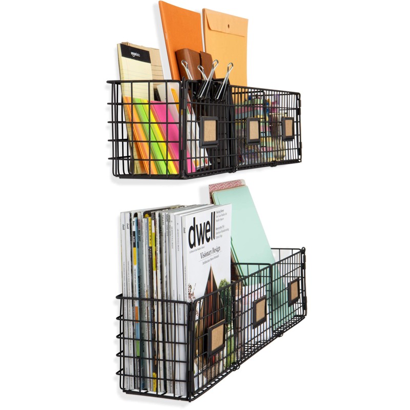 Wall35 Amalfi Hanging File Folders Office Desk Organizer Wall Mount