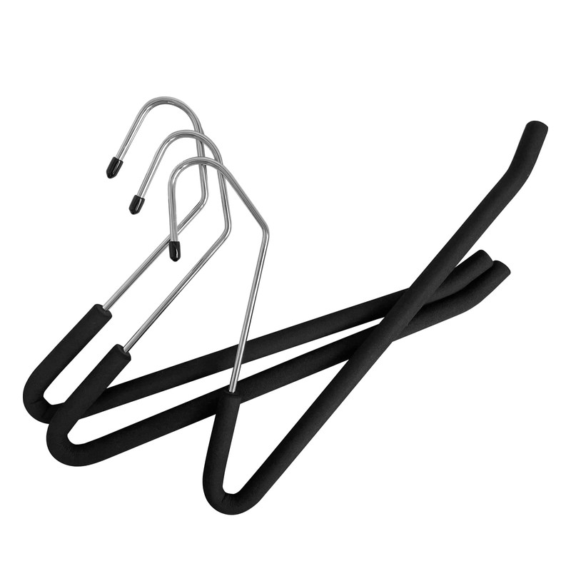 Homa Jia Open Ended Pants Hangers, 10 Pack Non-Slip Foam