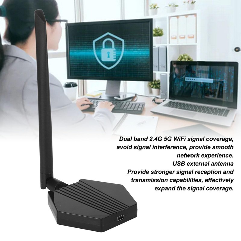 ALFA Network AWUS036ACS Dual-Band AC600 USB WiFi Adapter with High-Sensitivity