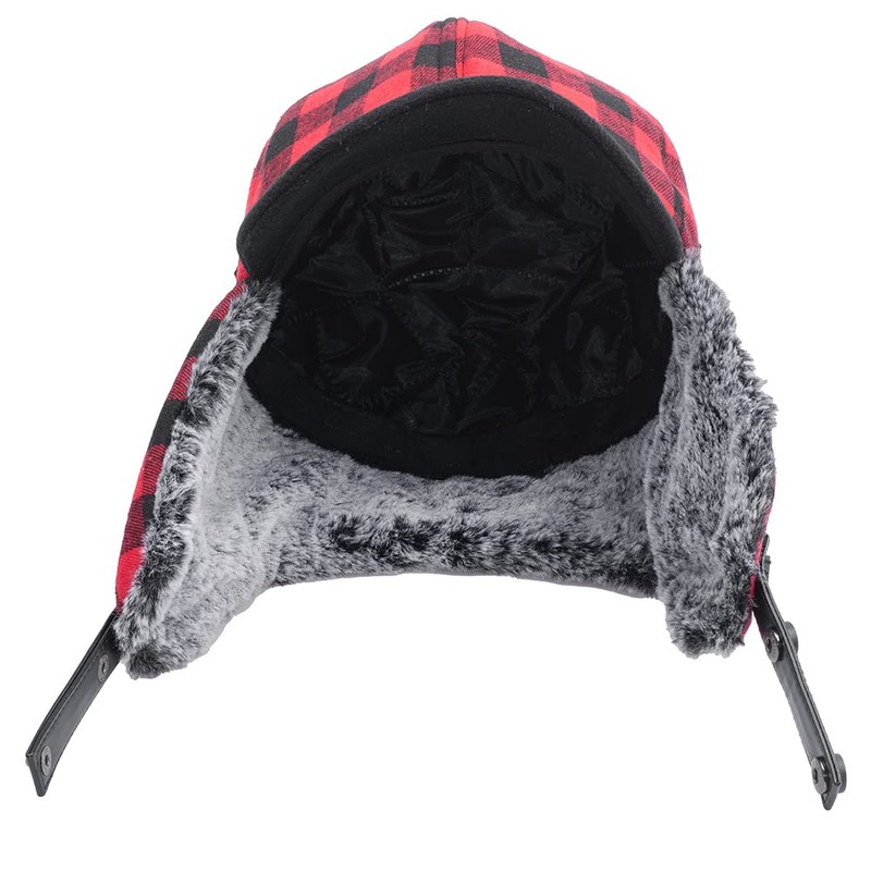 Winter Buffalo Plaid Trapper Hunting Hat Lumberjack Hat Ear Flaps