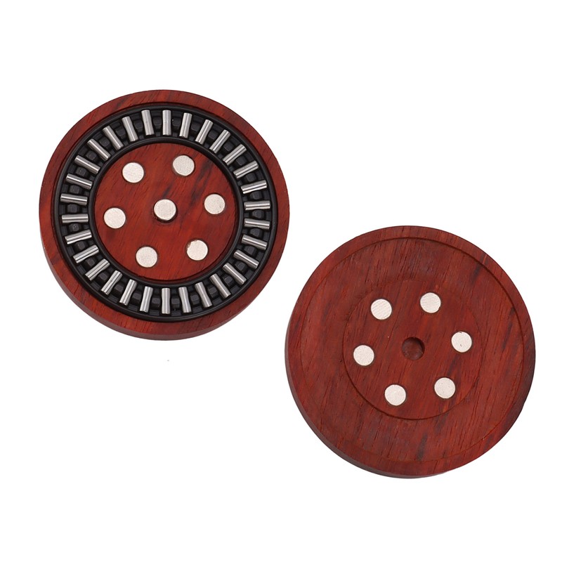 Magnetic Push Slider Stress Relief Handmade Rosewood Crafted Rotating Fidget