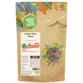 Wholefood Earth Organic Bran Flakes 500g Vegan | GMO Free | High Fibre | Certified Organic