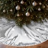 Realspring 36inch Silver Christmas Tree Skirt Disco Xmas Tree Mat