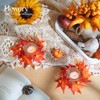 Hewory Fall Candle Holder Centerpiece: Thanksgiving Candle Holders Set of