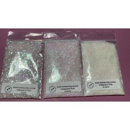 KCGLITTER Iridescent White Pink 0.4MM Fine Glitter for nail acrylic gel craft US Seller 5g