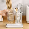 Utensil Holder Organizer for Countertop Chopstick Drainage Box 2 Divided