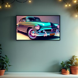 NUFTVI Diamond Art Kits, Vintage Car, 12x16 inches, Beautiful Diamond Art Painting, Digital Kit, Full Drill, Relaxing Art Craft Kit for Adults