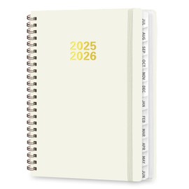 Planner 2025-2026, Weekly and Monthly Calendar Academic Planner (July 2025 - June 2026), Hardcover Teacher School Student Agenda with Tabs, Ideal for School Office Supplies, A5 (6.3" x 8.5") - Beige