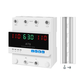 Dual Power ATS Househould Automatic Transfer Switch 2P 63A 110V 50/60Hz (63A 110V)