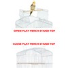Large Open/Close Play Perch Stand Top Canary Parakeet Cockatiel LoveBird