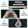 Disposable Shower Caps 100 Pcs Bath Clear Waterproof Plastic Wraps