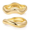 Wrlcorly 2Pcs Gold Bangle Bracelets for Women 14K Gold Plated