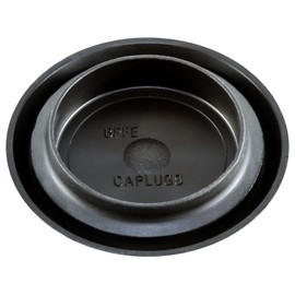 (Pack of 10) Caplugs Brand: BPFE-19MM Rubber Ergonomic Button Plugs Flush Type Heads | Hole Size .728-.787" | Metal Thickness.031-.079", Black