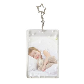 Photo Card Holder, Butterfly Star Trading Card Sleeves Badge Card Holder, Practical Photo Card Sleeves Hard Case Card Holder for Phones Keys Wallets Bags