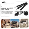 FUNNTY 8 Pcs of Adjustable Elastic Horse Blanket Leg Strap,
