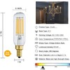 YFXRLIGHT Dimmable T6 Vintage LED Light Bulbs Warm White 2700K,6W