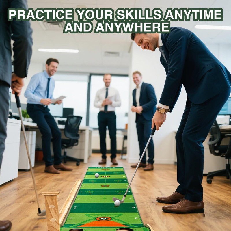 Wekin Indoor Putting Green with Auto Ball Return,11 Foot Golf