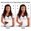 Challenge Targets Shoot/No-Shoot Target Assortment - 25PK (White Paper, 23"