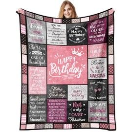VivaJoy Birthday Gifts for Women Throw Blanket 60"X50", Idea Women Birthday Gifts, Best Birthday Gifts for Her, Friends, Mum, Wife