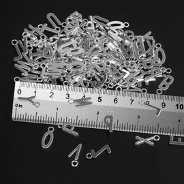 SANNIX 156Pcs/6 Sets Alphabet ABC Letter Charms Capital Letter A-Z Charm DIY Bracelet Necklace Pendants Loose Beads with 200Pcs Open Jump Rings for Jewelry Making