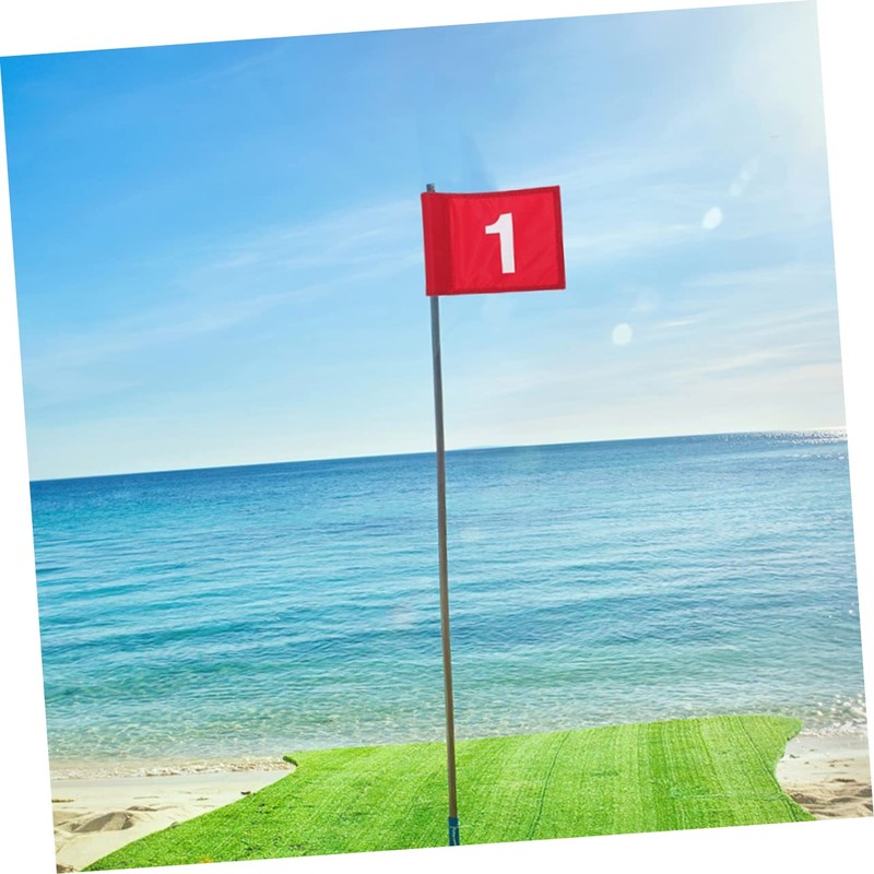 Abaodam 2Pcs Portable Golf Target Flags Lightweight Durable Training Flags