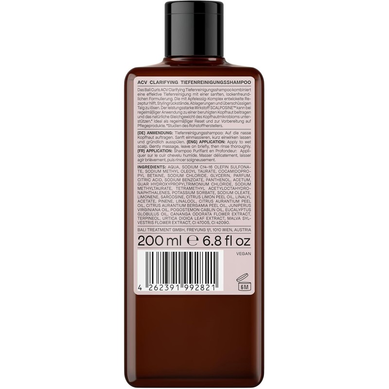 Bali Curls ACV Clarifying Shampoo - Deep Cleansing Shampoo