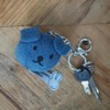 BON TON TOYS Snuffy Denim Bag Charm Keychain Mid Wash