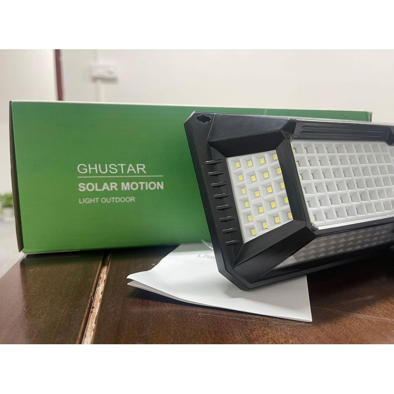 GHUSTAR Solar Street Lamps Outdoor Lights, 4000Lm 268 LED Motion