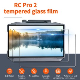 Xmipbs 2PCS 9H Tempered Glass for RC Pro 2, Screen Protector Applicator Kit, Anti-Fingerprint, Ultra Clear, Bubble-Free, Scratch Resistant Cover for DJI RC Pro 2 Remote