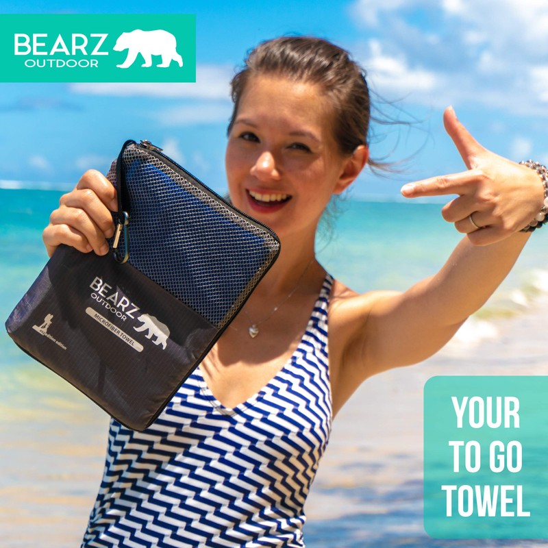 BEARZ Outdoor Quick Dry Towel Travel Towel - 2 Pack