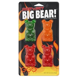 Big Bear!™ - 4 Pack of Hot and Spicy Gummy Bears from GGB Candies (Sweet N' Spicy)
