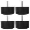 Fdit 4Pcs Black Round Sofa Legs M8 Screw 35mm Height