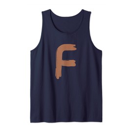 Creative Bold Leather Letter F - Design - Alphabet - Marker Tank Top