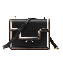 Women's Leather Shoulder Strap, Shoulder Strap for Purse, Handbags, Adjustable Replacement Crossbody Bag Strap, Shoulder Strap, Lygold-Black