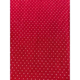 Unbranded Red Polka Dot Cotton Fabric 1/2 Yards 44" Wide Quilting Sewing