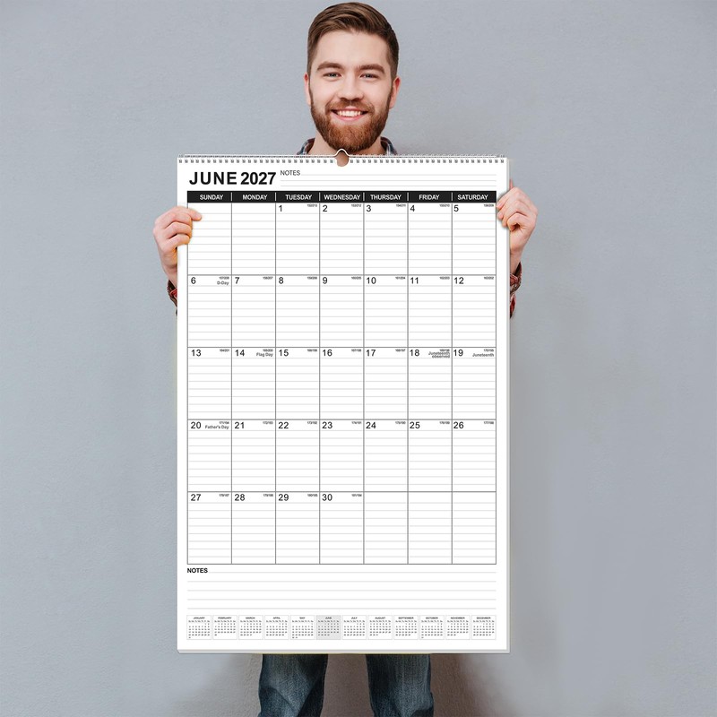 OuMuaMua Extra Large Wall Calendar 2026, 30" X 20" Vertical