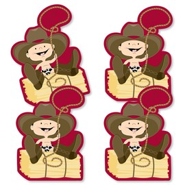 Big Dot of Happiness Little Cowboy - Decorations DIY Western Baby Shower or Birthday Party Essentials - Set of 20