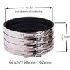 Flexible pipe Coupling with Stainless Steel Clamps.Pipe Connector for PVC