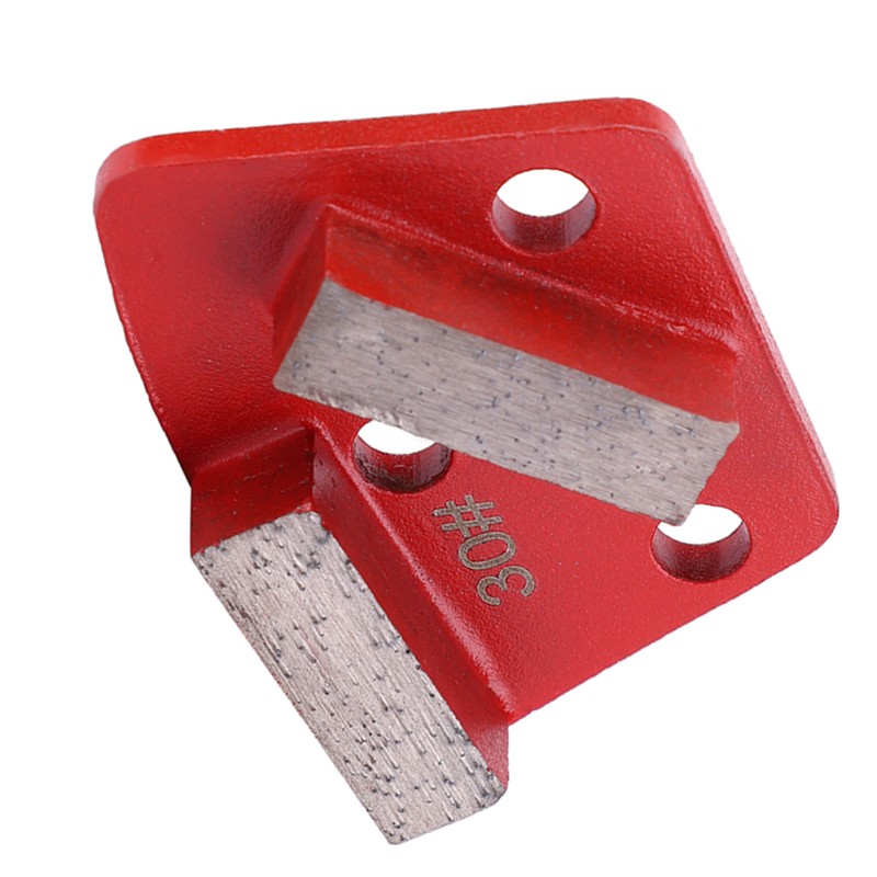 3PCS Trapezoid Diamond Floor Grinding Pad Disc #30 Grit Metal