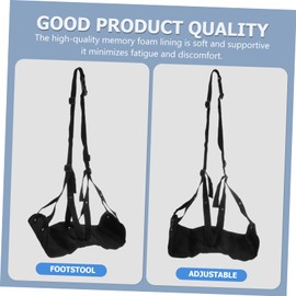 NUOBESTY 1pc Portable Foot Rest Hammock for Airplane Travel Footrest for Desk Use Lightweight Foot Support for Office -distance Trips Black