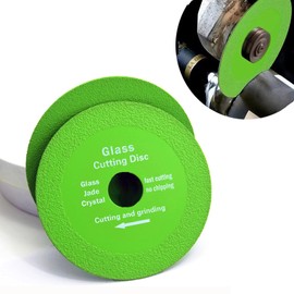 DFsucces Glass Cutting Grinder, 3.9 x 0.4 x 0.8 inches (100 x 1 x 20 mm), 2 Pieces, Glass Cutter, Glass Cutter, Sharp, Diamond Cutter Sander, Cutting Wheel, Glass, Ceramic Cutter, Polishing Tool, DIY