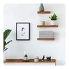 AUXBC 4Pcs 5 Inch Black Floating Shelf Brackets, Heavy Duty
