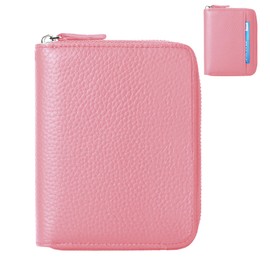 MeYuxg Women's Small Leather Wallet Credit Card Holder RFID Protection Wallet with Coin Compartment Purse Many Card Slots, rose, Casual