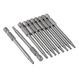 Eyech 11pc Torx Screwdriver Bits 1/4 Inch Hex Shank Magnetic Star Torx Security Head Screw Driver Drill Bits Set Torx Bit, T6-T40, 3 Inch Length