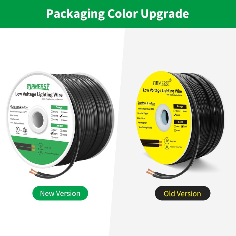 FIRMERST 14/2 Low Voltage Landscape Wire Outdoor Lighting Cable 260